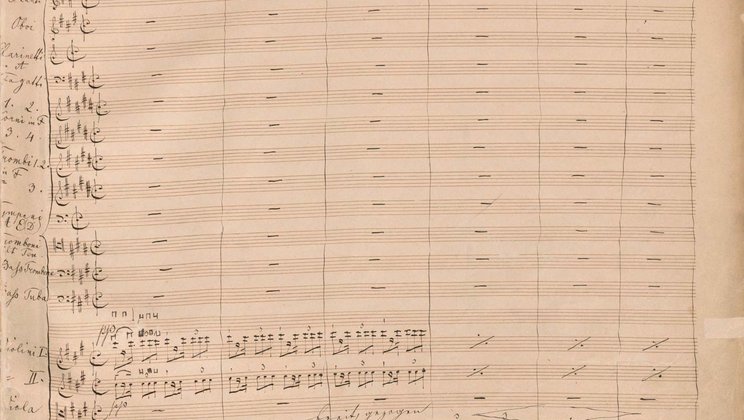 The beginning of the Sixth Symphony in Bruckner's handwriting © Österreichische Nationalbibliothek Wien