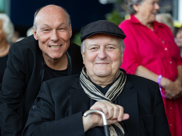 Wolfgang Rihm and Dieter Ammann at the opening of Lucerne Festival 2022